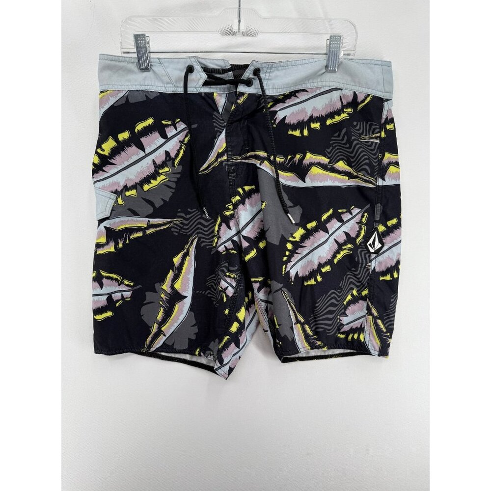 Volcom Mod-Tech Detoonator Board Shorts Mens 34 9" Tropical Swim Trunks